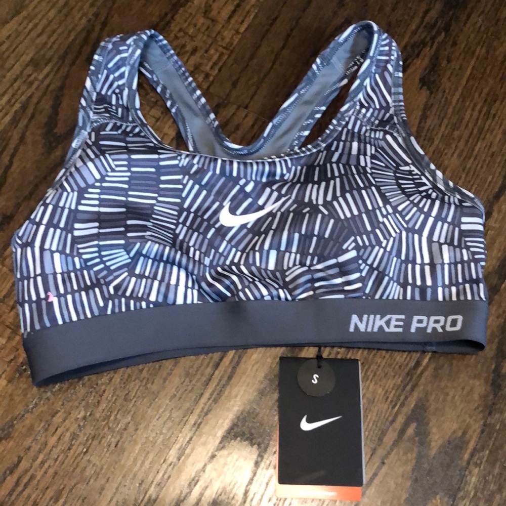 Grey Nike Pro Sports Bra size Small - new with tags